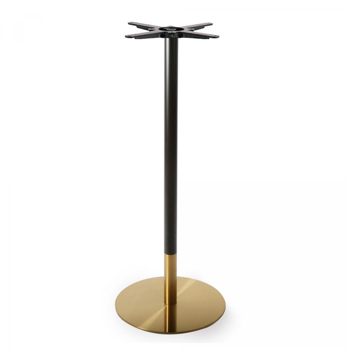 Base de mesa VERSALLES NEW, alta, dorada y negra, 43 cms de diámetro, altura 110 cms