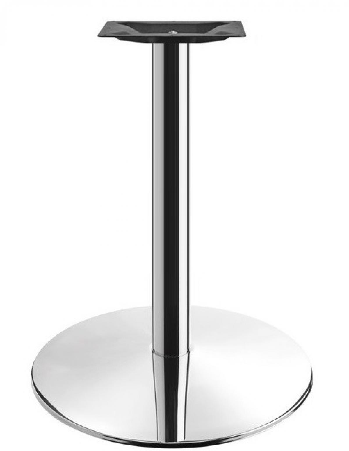 Base de mesa BENAMARA, acero inoxidable, base de acero de 8 mm. 45 cms de diámetro, altura 72 cms