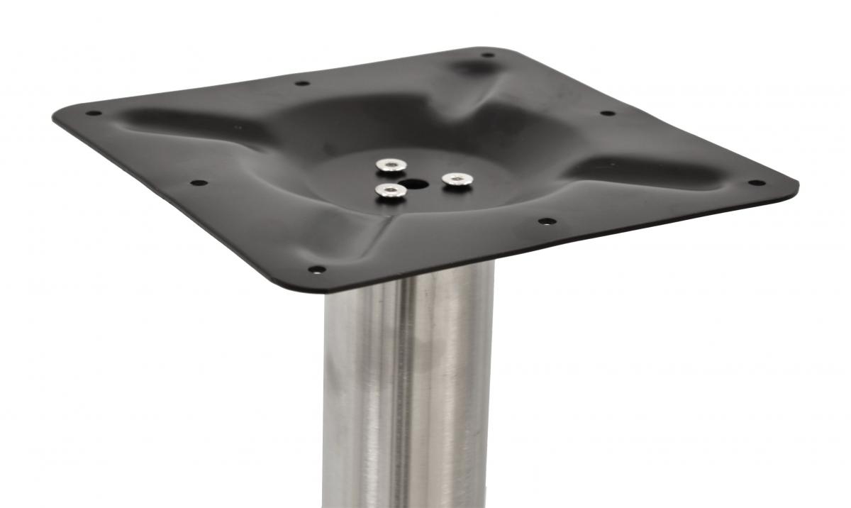 Base de mesa BENAMARA, acero inoxidable, base de acero de 8 mm. 45 cms de diámetro, altura 72 cms
