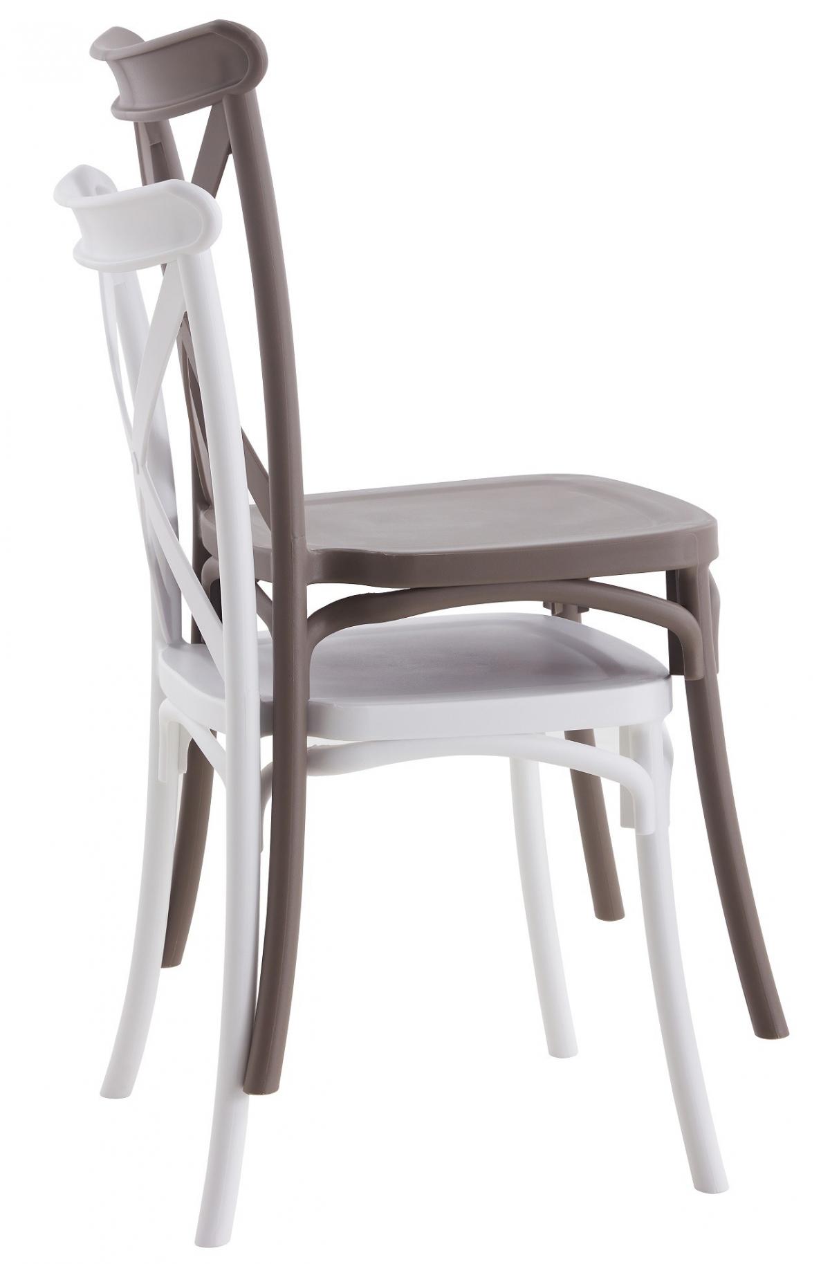 Silla CORFÚ, apilable, tratamiento anti UV, polipropileno antracita