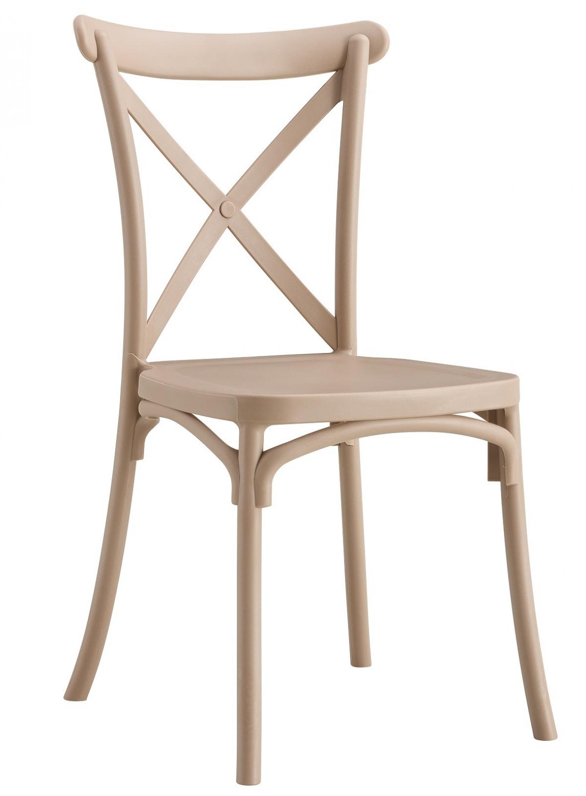 Silla CORFÚ, apilable, tratamiento anti UV, polipropileno tórtora