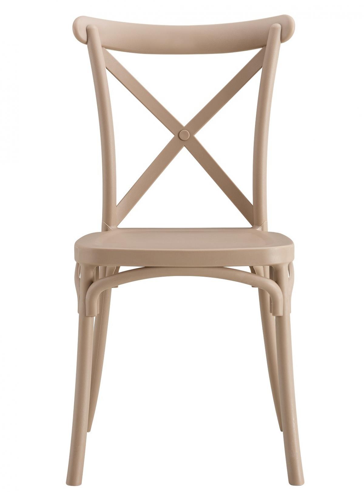 Silla CORFÚ, apilable, tratamiento anti UV, polipropileno tórtora