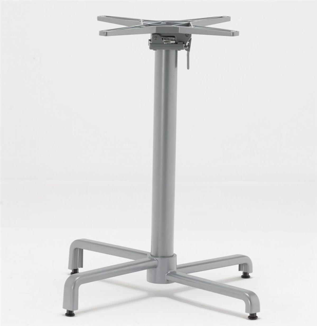 Base de mesa BAHIA, abatible, aluminio fundido, plata