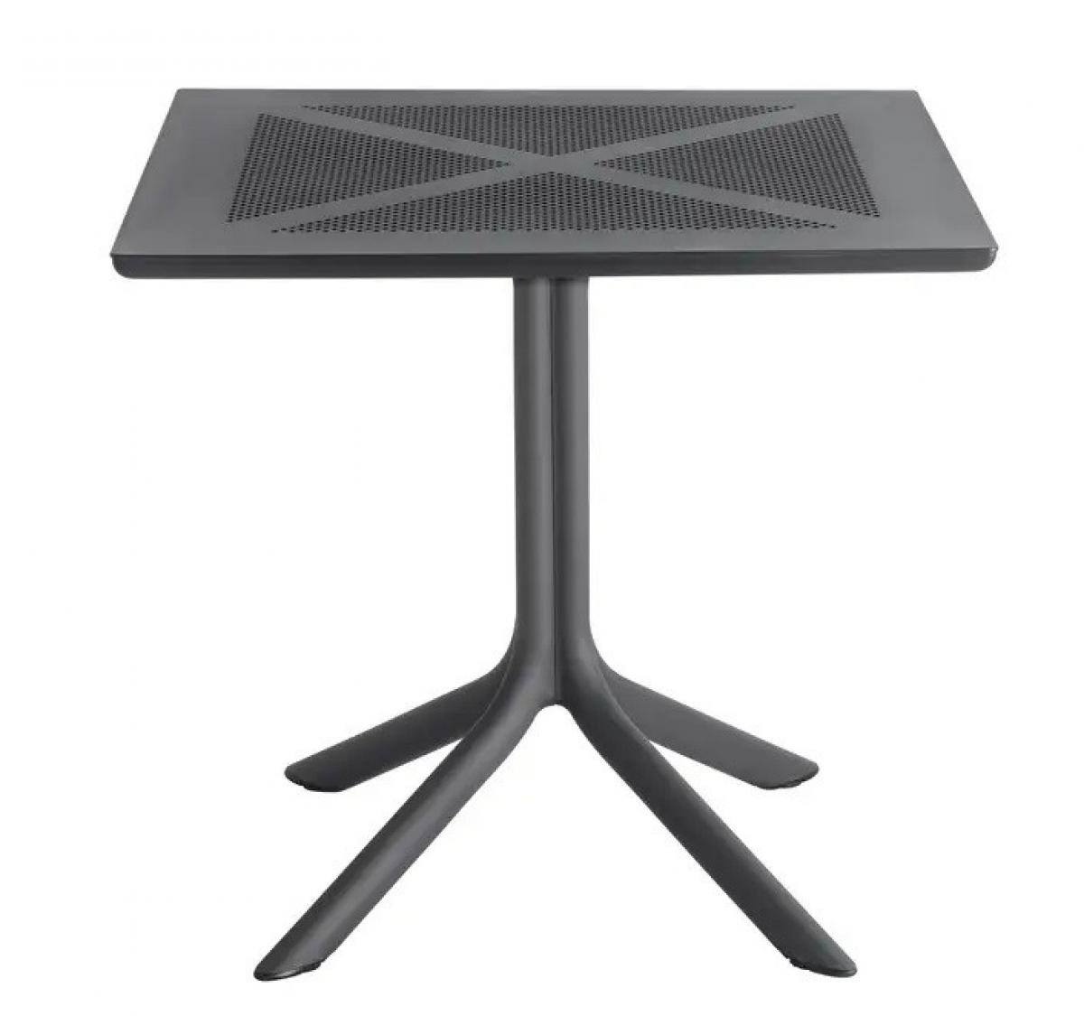 Mesa JÁVEA, polipropileno negro, 80 x 80 cms