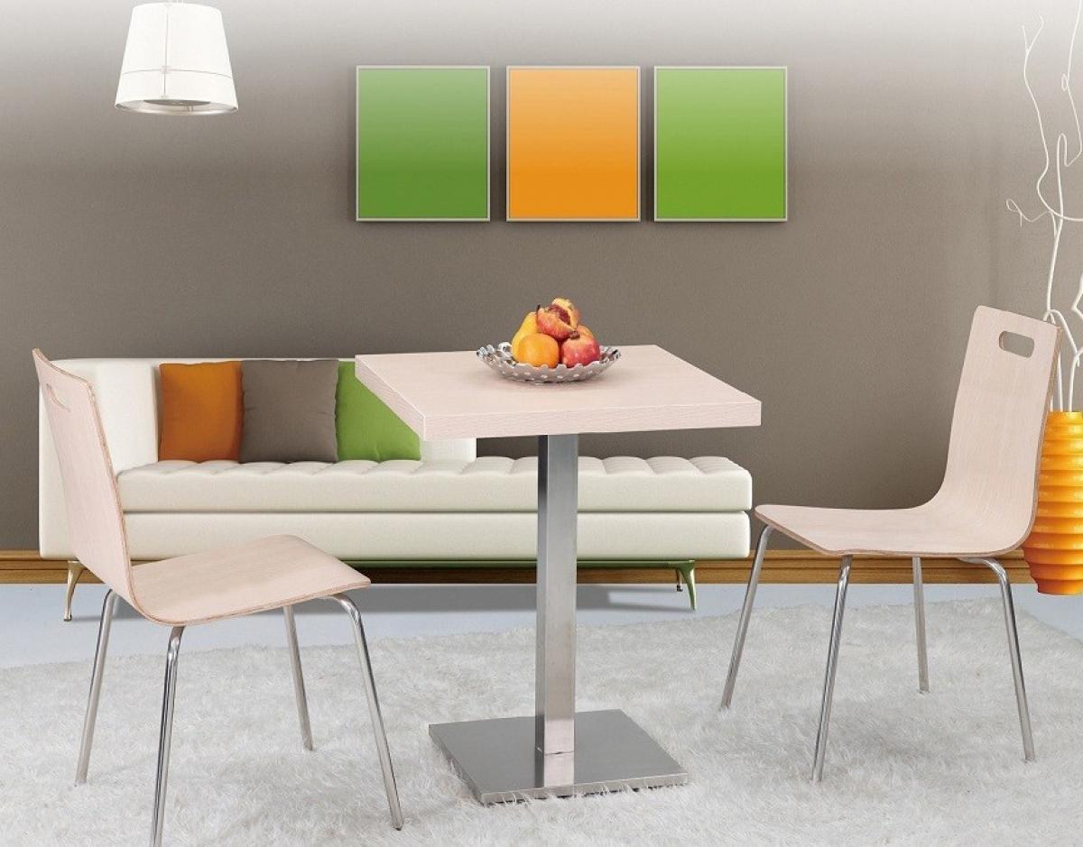 Tablero de mesa ANISA, blanco roto, 80 x 80 cms