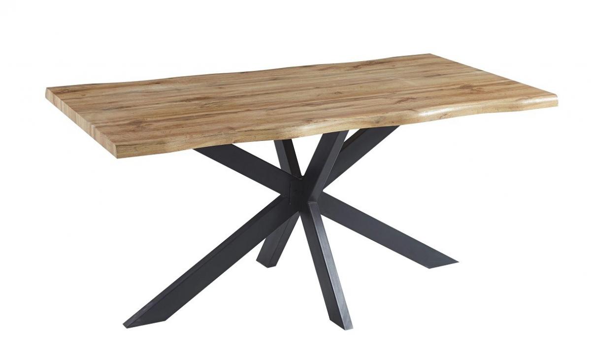 Mesa TOLEDO 180, metal negro, tapa DM bilaminado de 180 x 90 cms