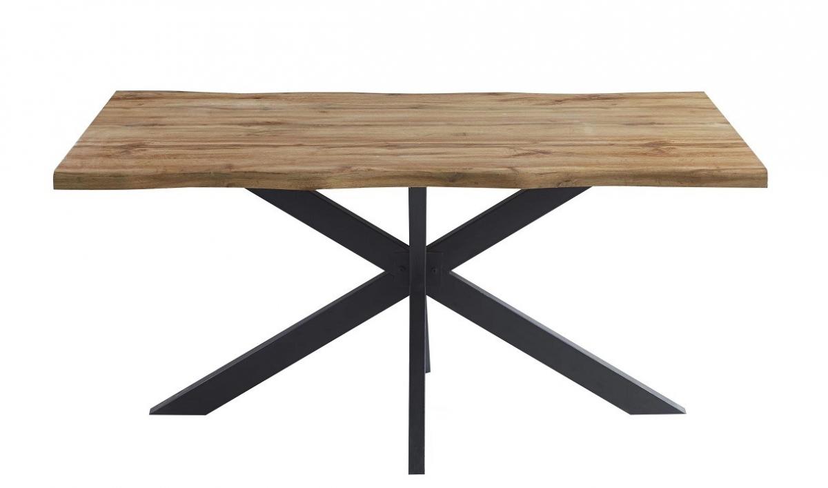 Mesa TOLEDO 180, metal negro, tapa DM bilaminado de 180 x 90 cms