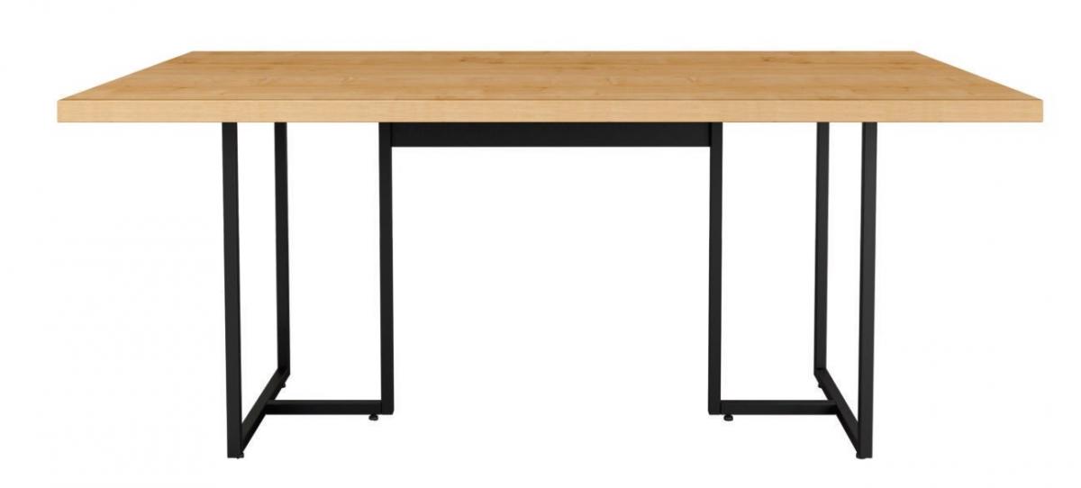 Mesa PRIME 40, metal negro, tapa MDP color natural, 180 x 90 cms
