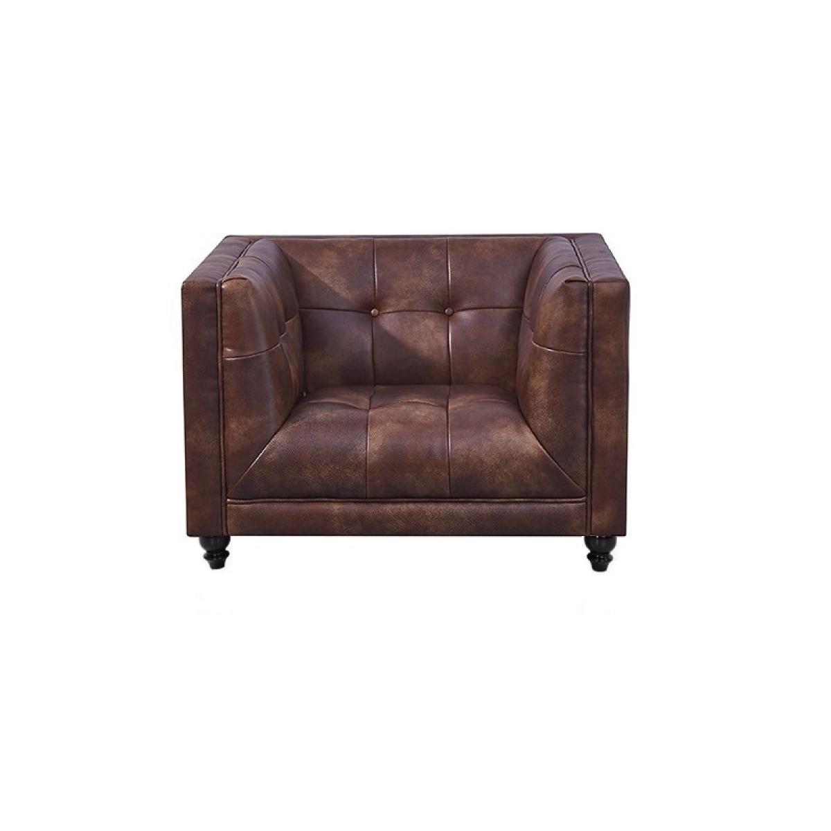 Sillón LEWIS, similpiel cuero viejo
