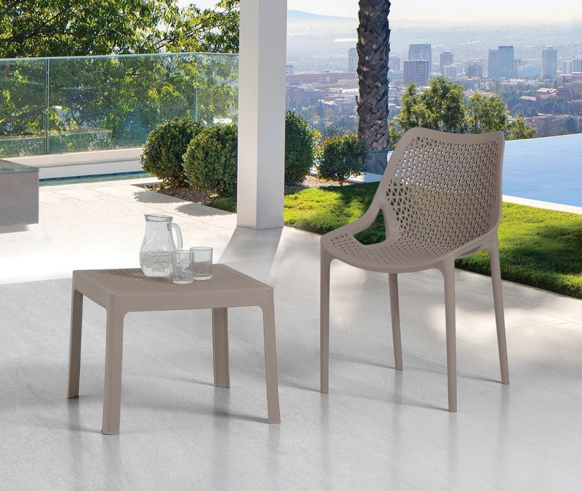 Silla BILL, apilable,  polipropileno antracita
