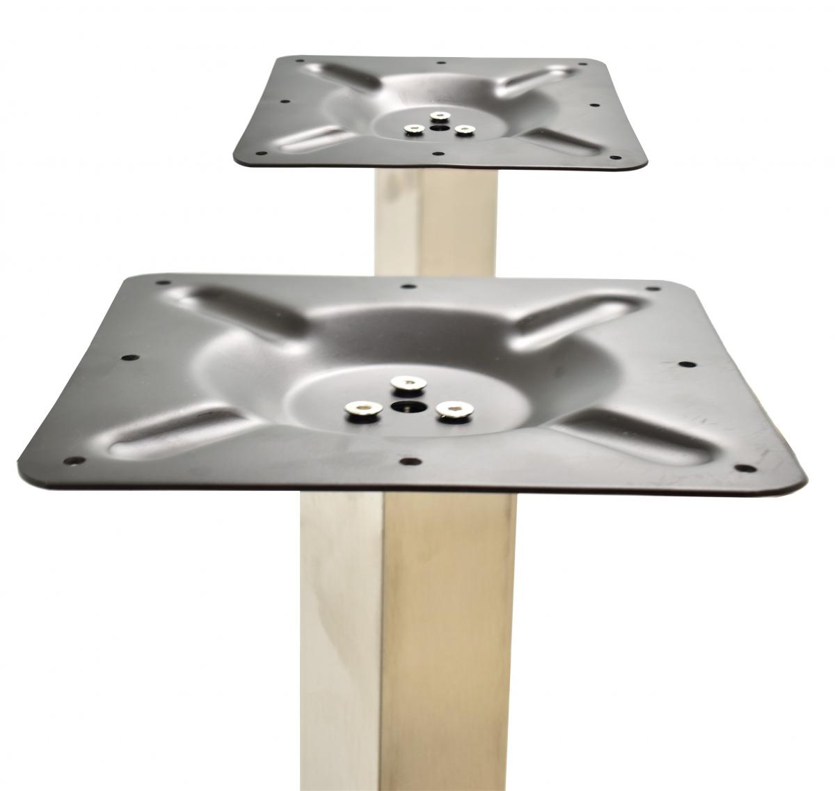 Base de mesa IPANEMA, acero inoxidable, base de 70 x 40 cms, altura 72 cms