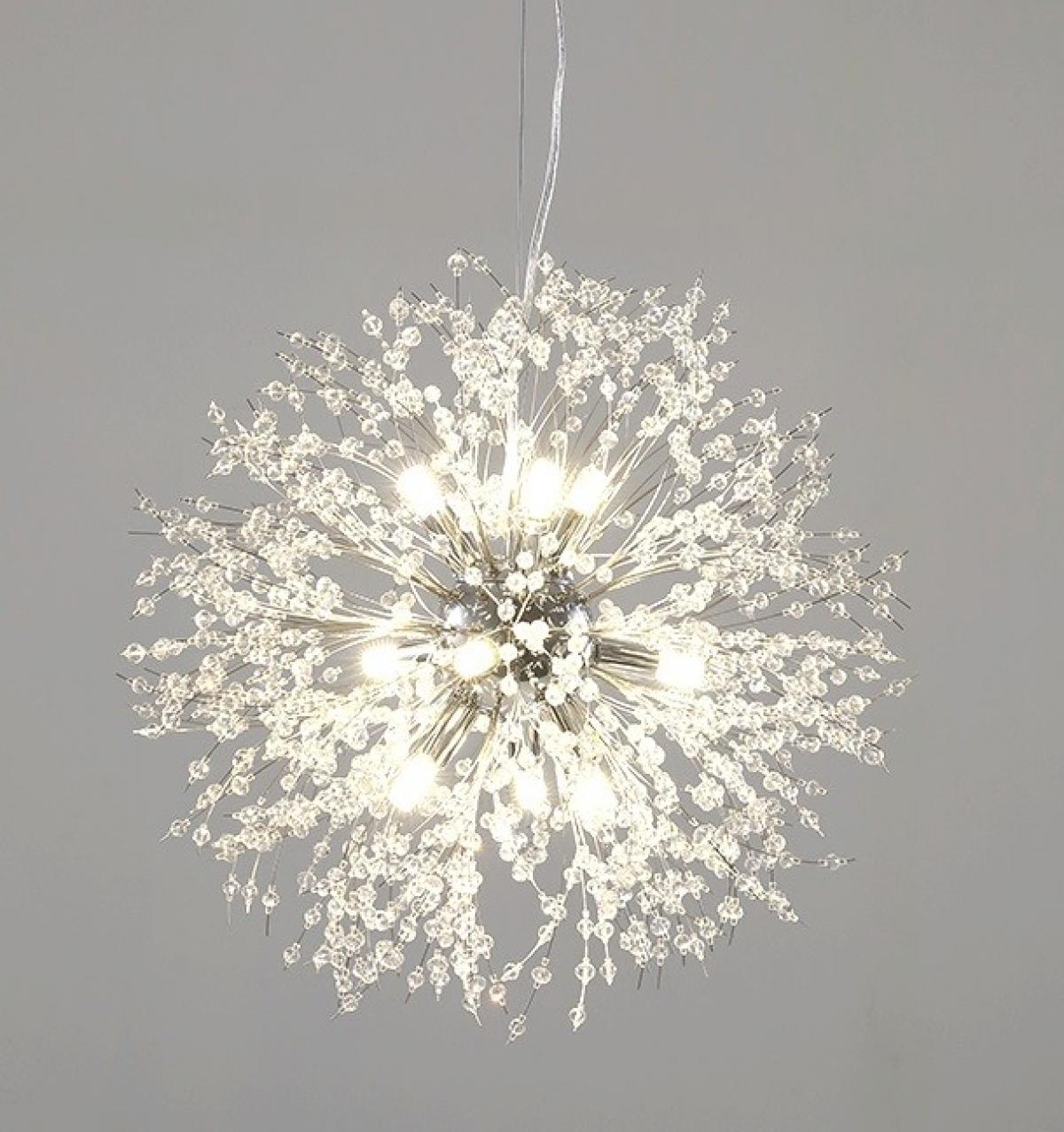 Lámpara FORNAX, colgante, metal, cristal