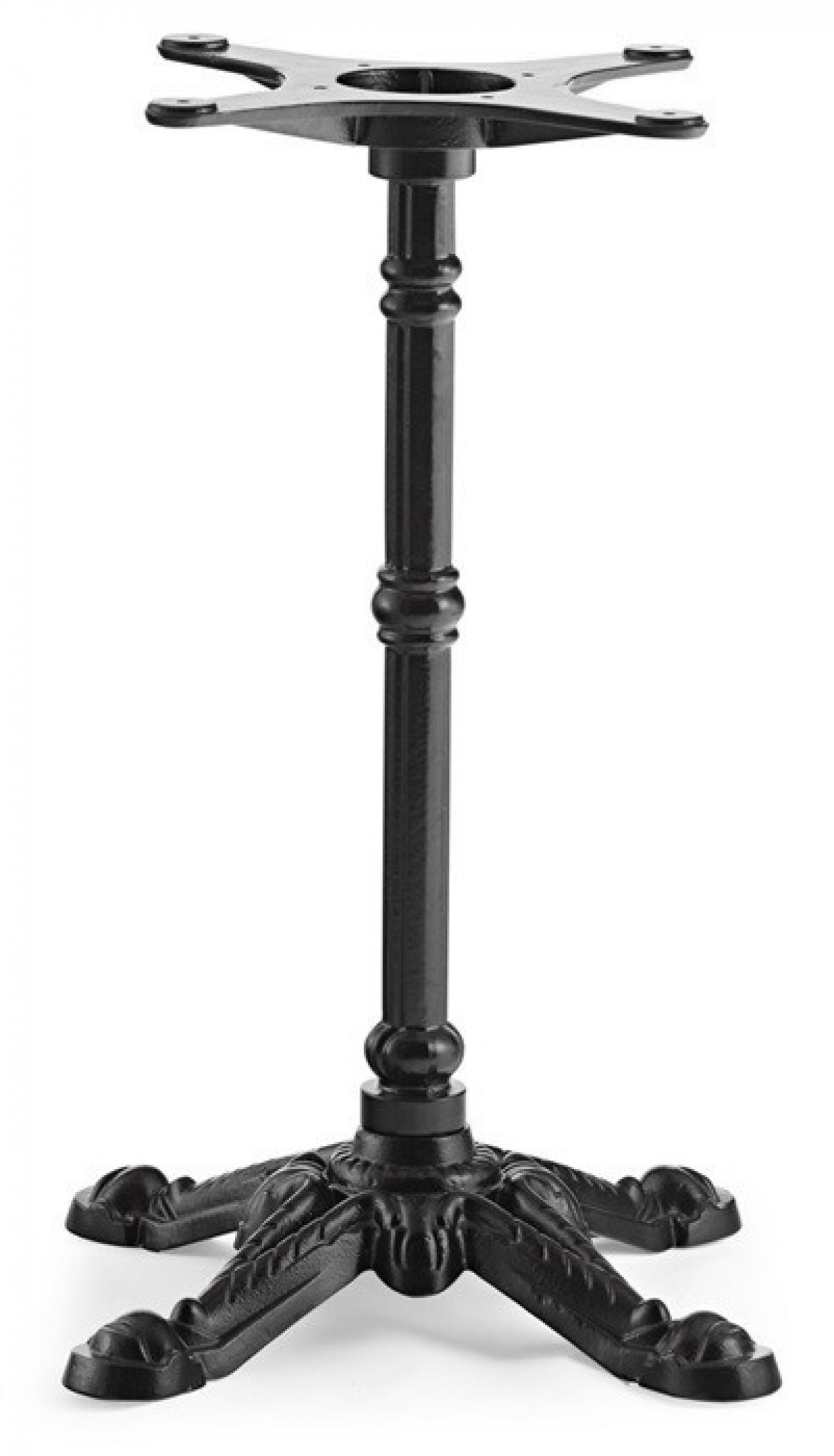 Base de mesa BRISTOL NEW, fundición, 4 pies, negra, altura 72 cms