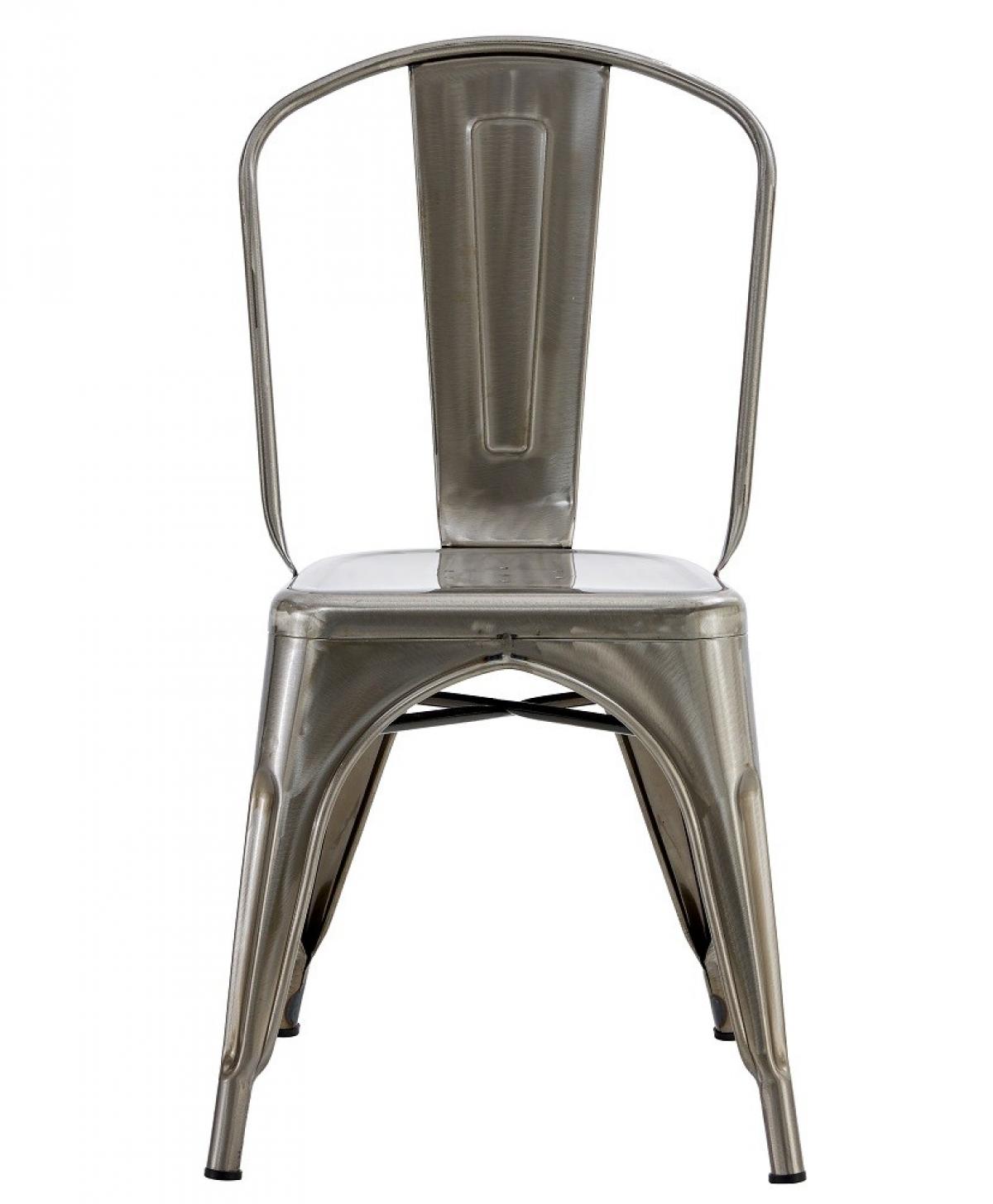 Silla TOL EK BRUSHED, acero, plata