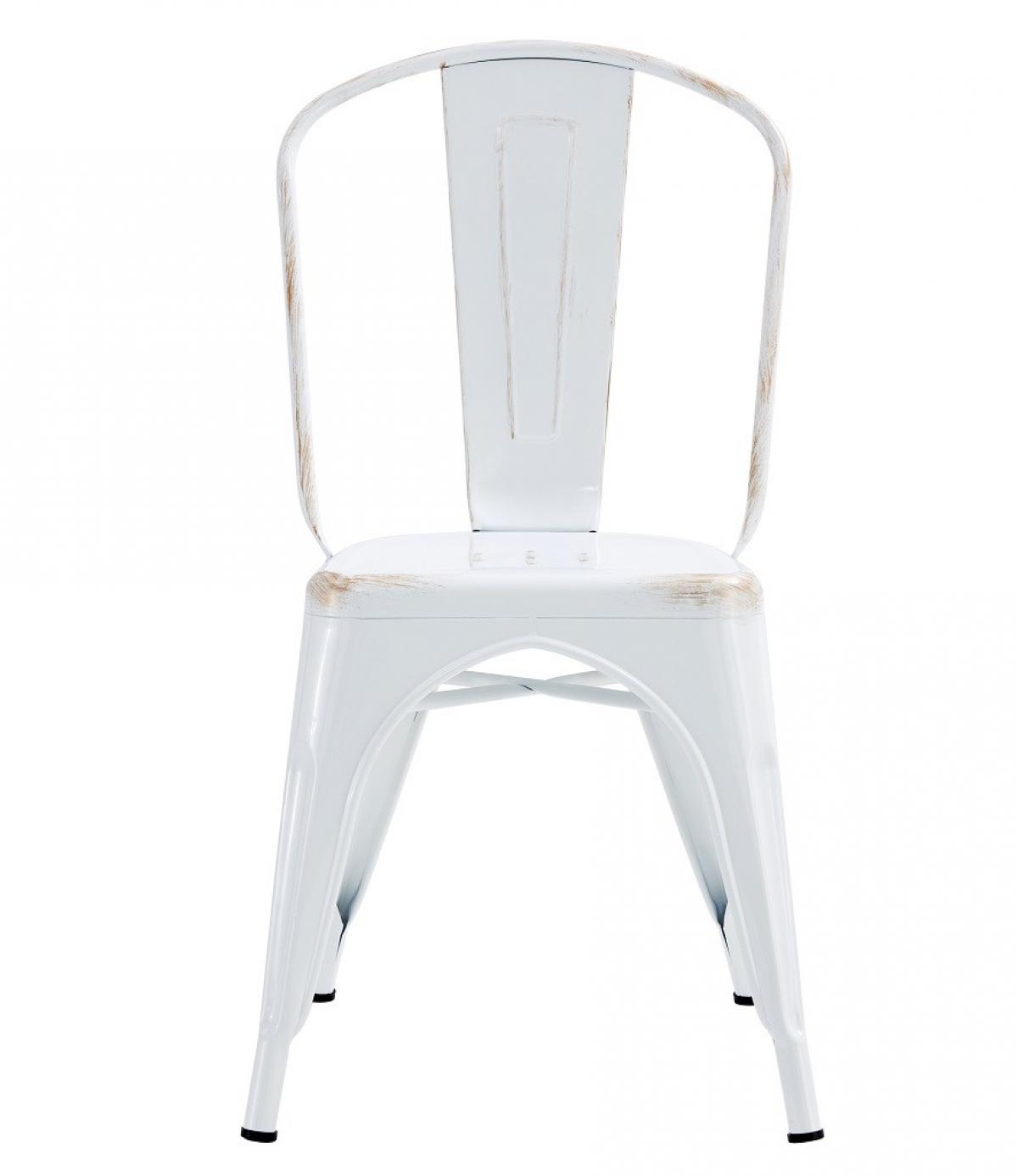 Silla TOL EK VINTAGE, acero, blanco
