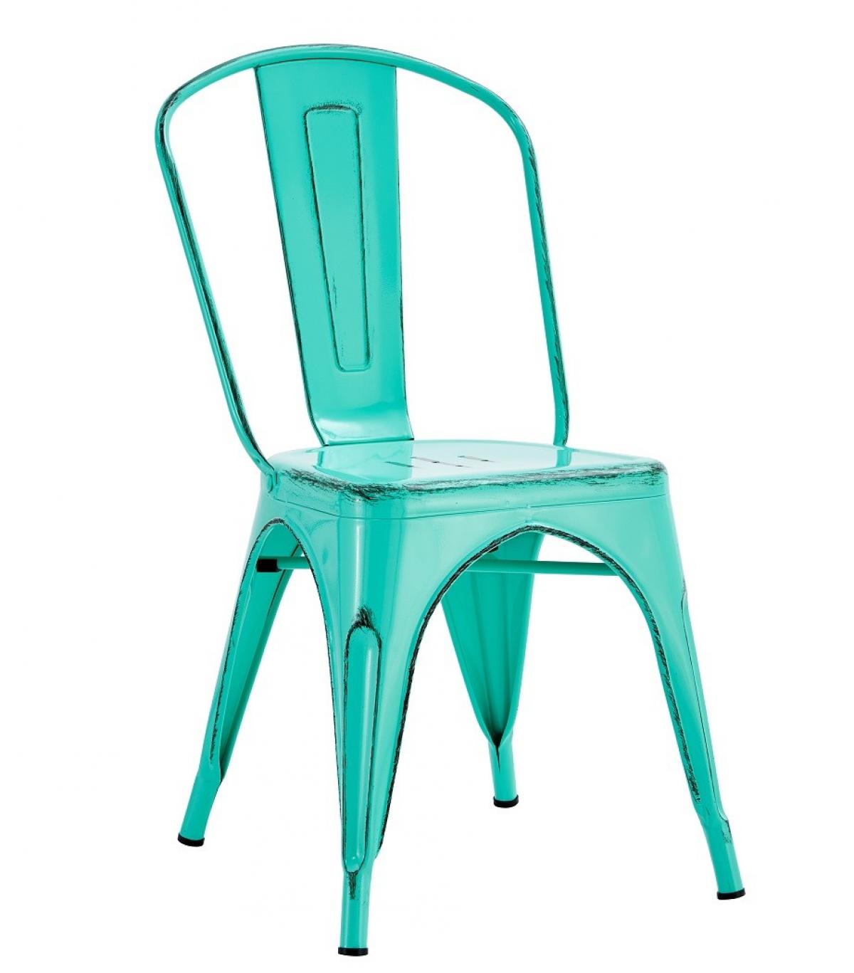Silla TOL EK VINTAGE, acero, verde agua