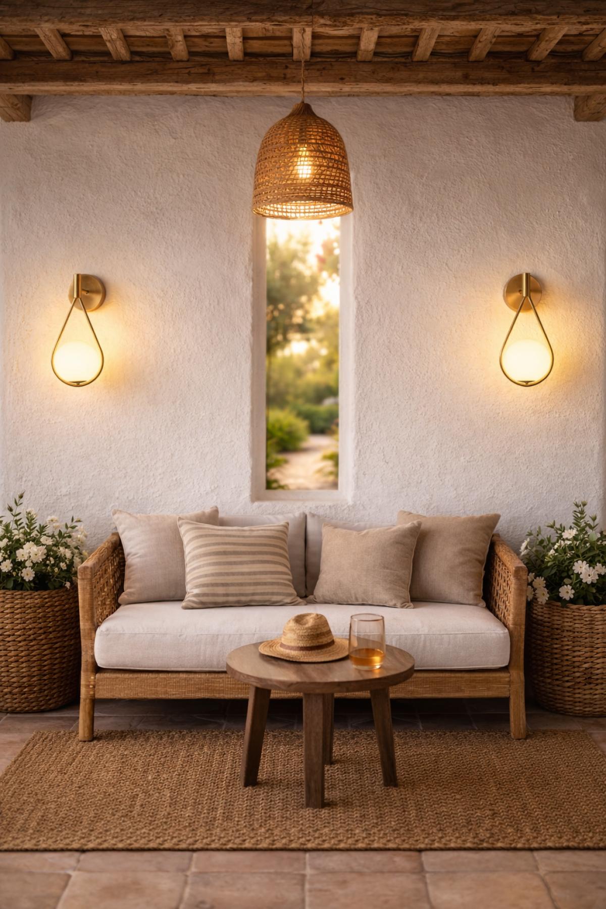 Aplique BRAD, metal dorado, tulipa blanca