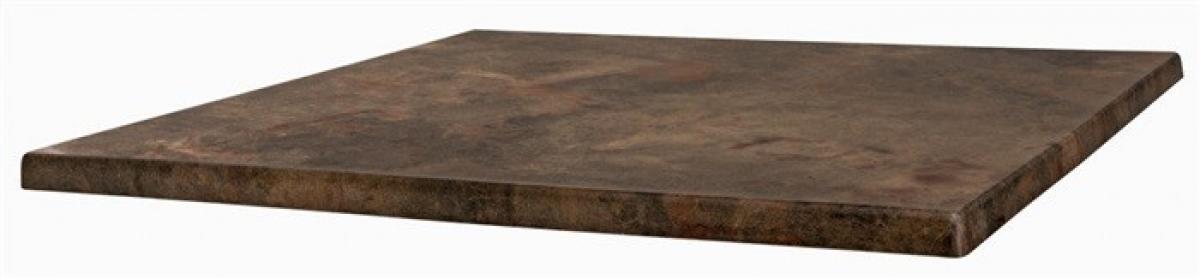 Tablero de mesa Werzalit-Sm, MARRÓN ÓXIDO 223, 80 x 80 cms