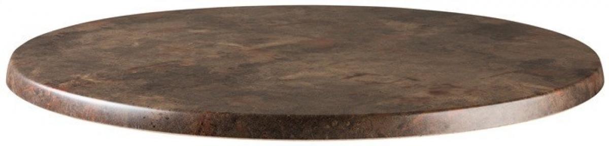 Tablero de mesa Werzalit-Sm, MARRÓN ÓXIDO 223, 70 cms de diámetro.