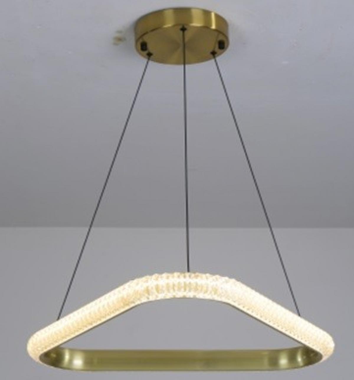 Lámpara BERKA TR60, colgante, aluminio, dorada, acrílico, led