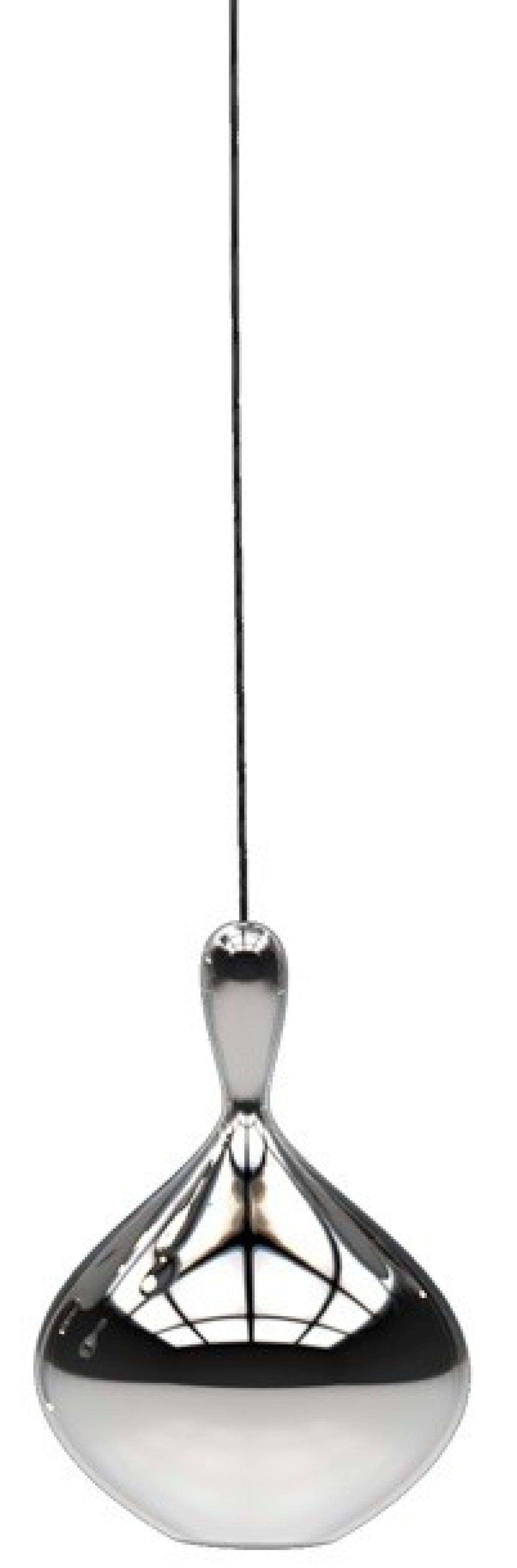 Lámpara HERDA H355, colgante, metal, cristal plateado