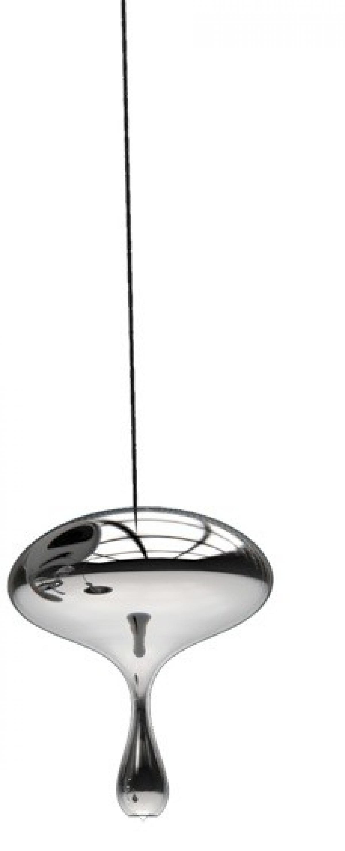 Lámpara HERDA H305, colgante, metal, cristal plateado