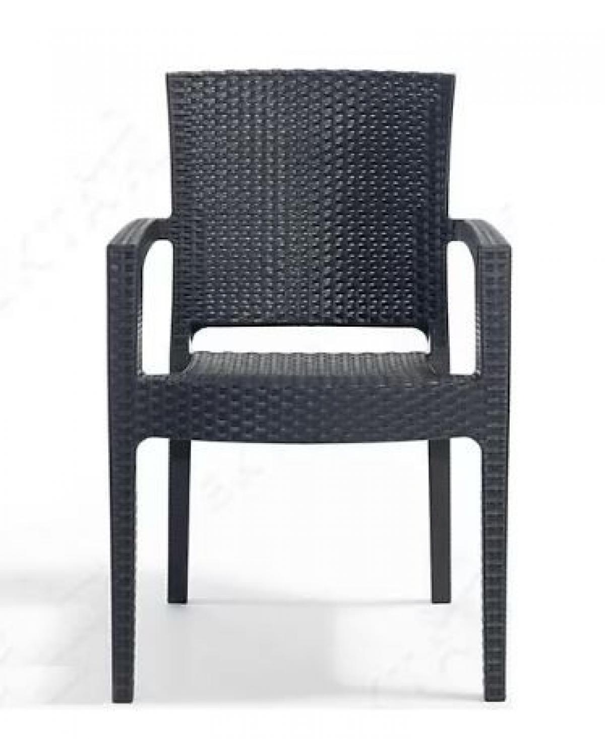 Sillón LIDO, apilable, polipropileno antracita