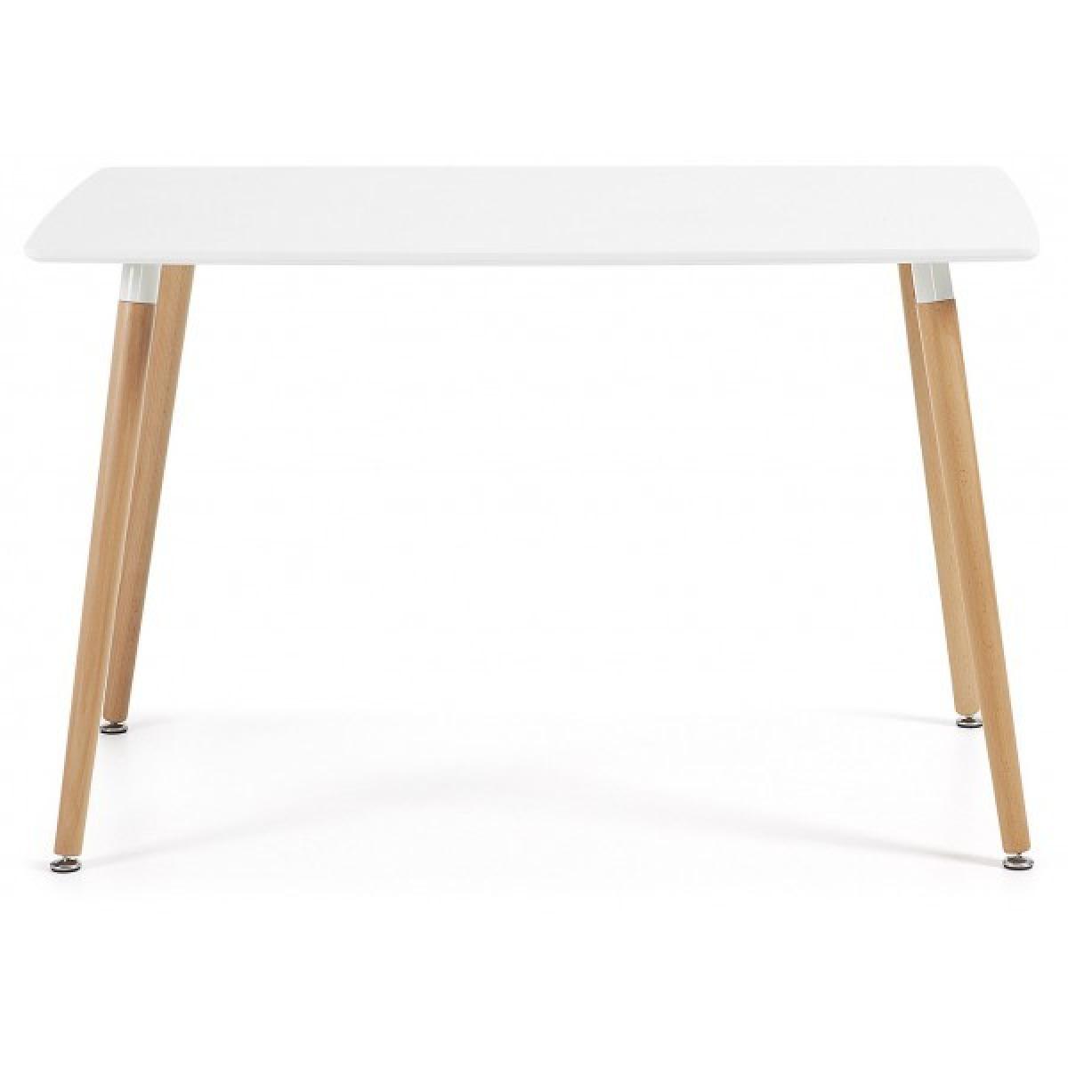 Mesa NURY, madera, tapa lacada blanca, 120 x 80 cms