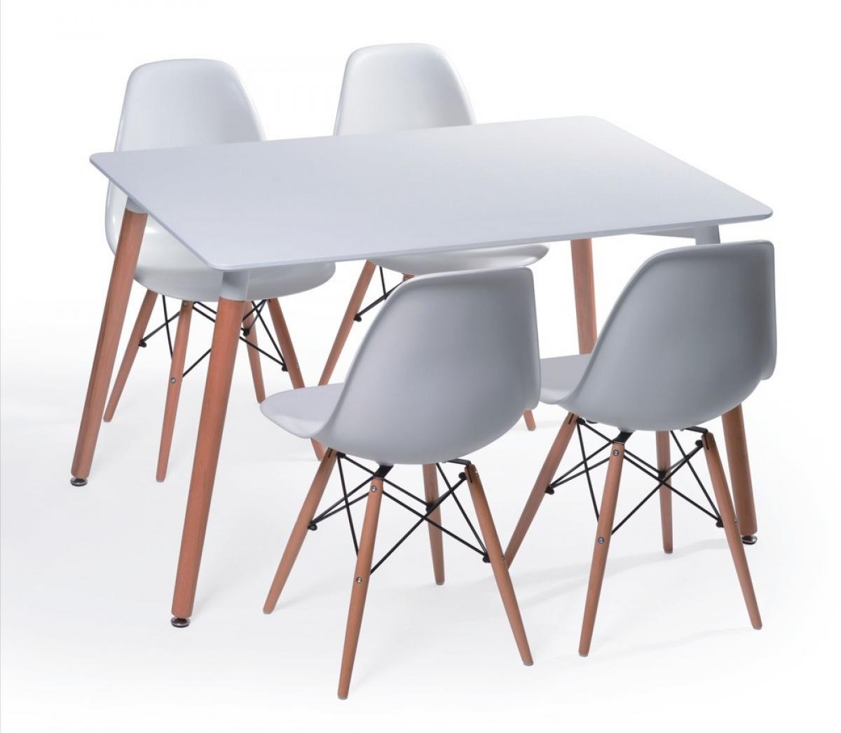 Mesa NURY, madera, tapa lacada blanca, 120 x 80 cms