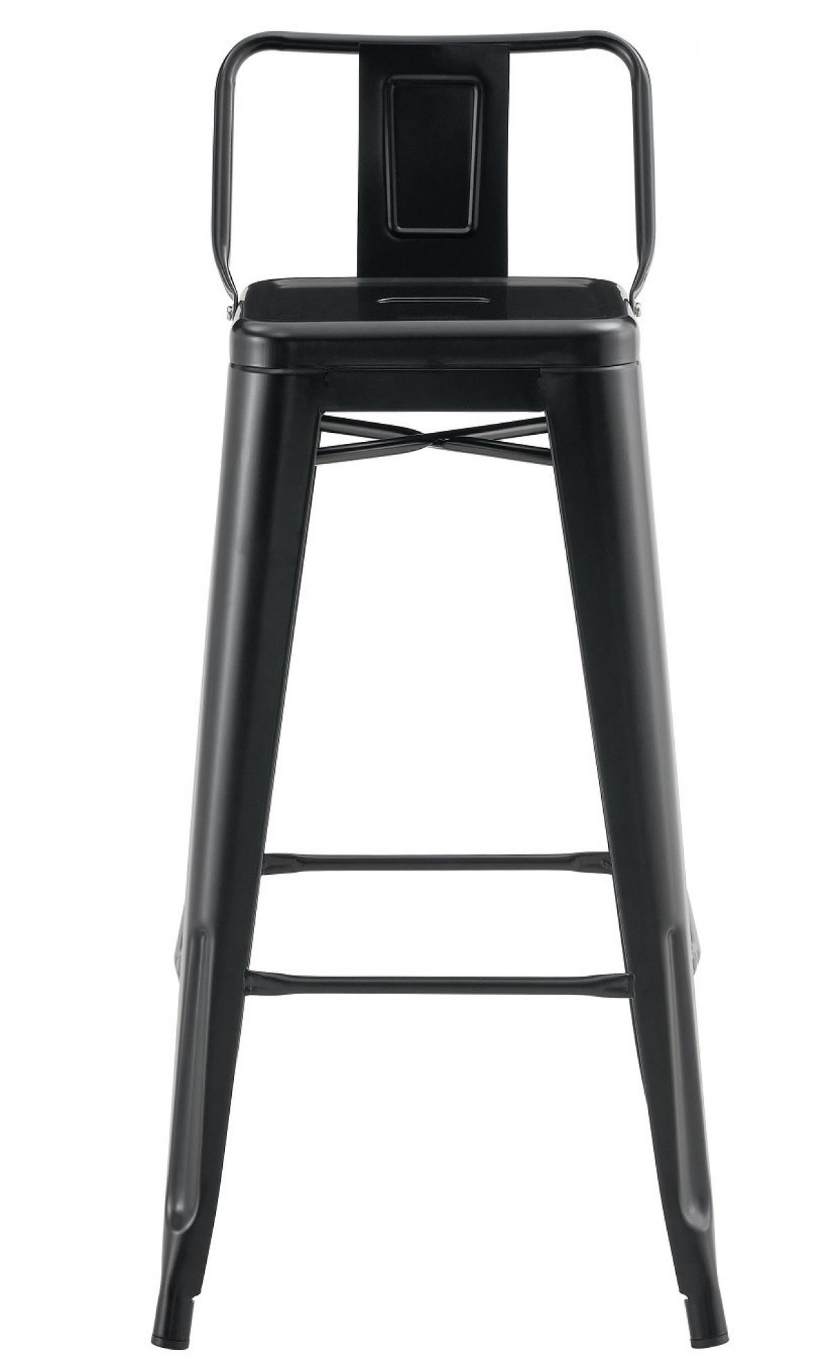 Taburete TOL R1 EK, apilable, acero, negro