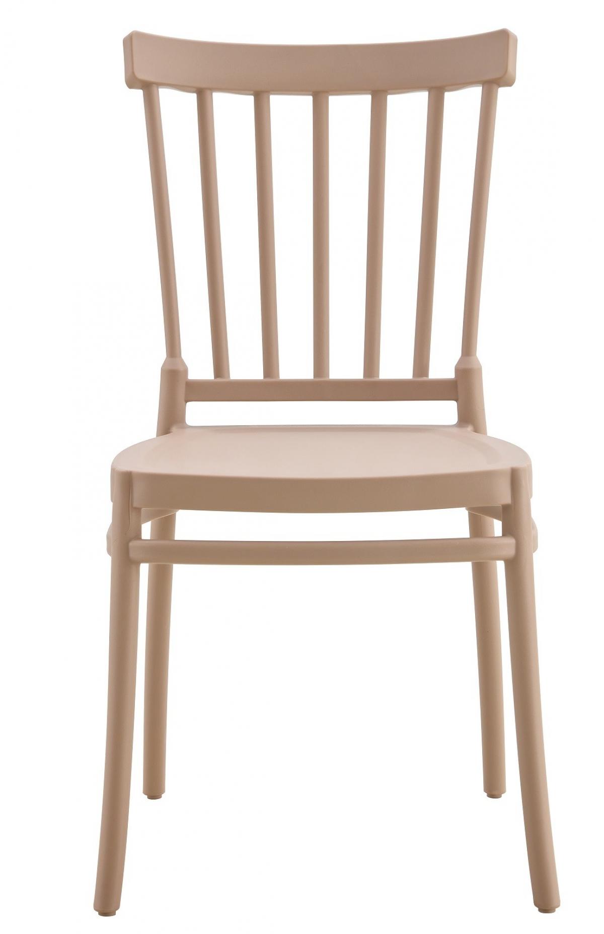 Silla MILOS NEW, apilable, tratamiento anti UV, polipropileno tórtora