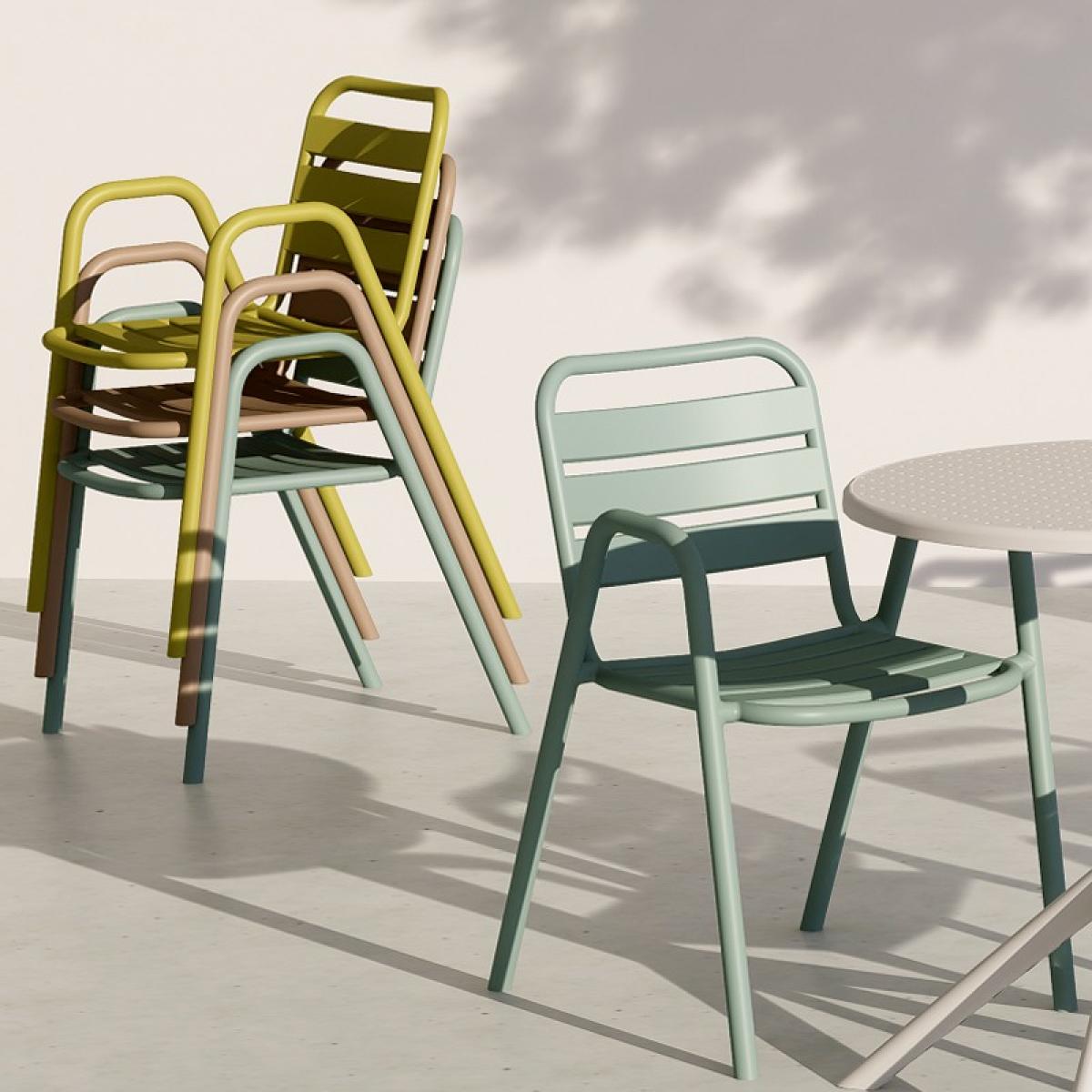 Sillón TROPICANA, apilable, polipropileno gris pálido