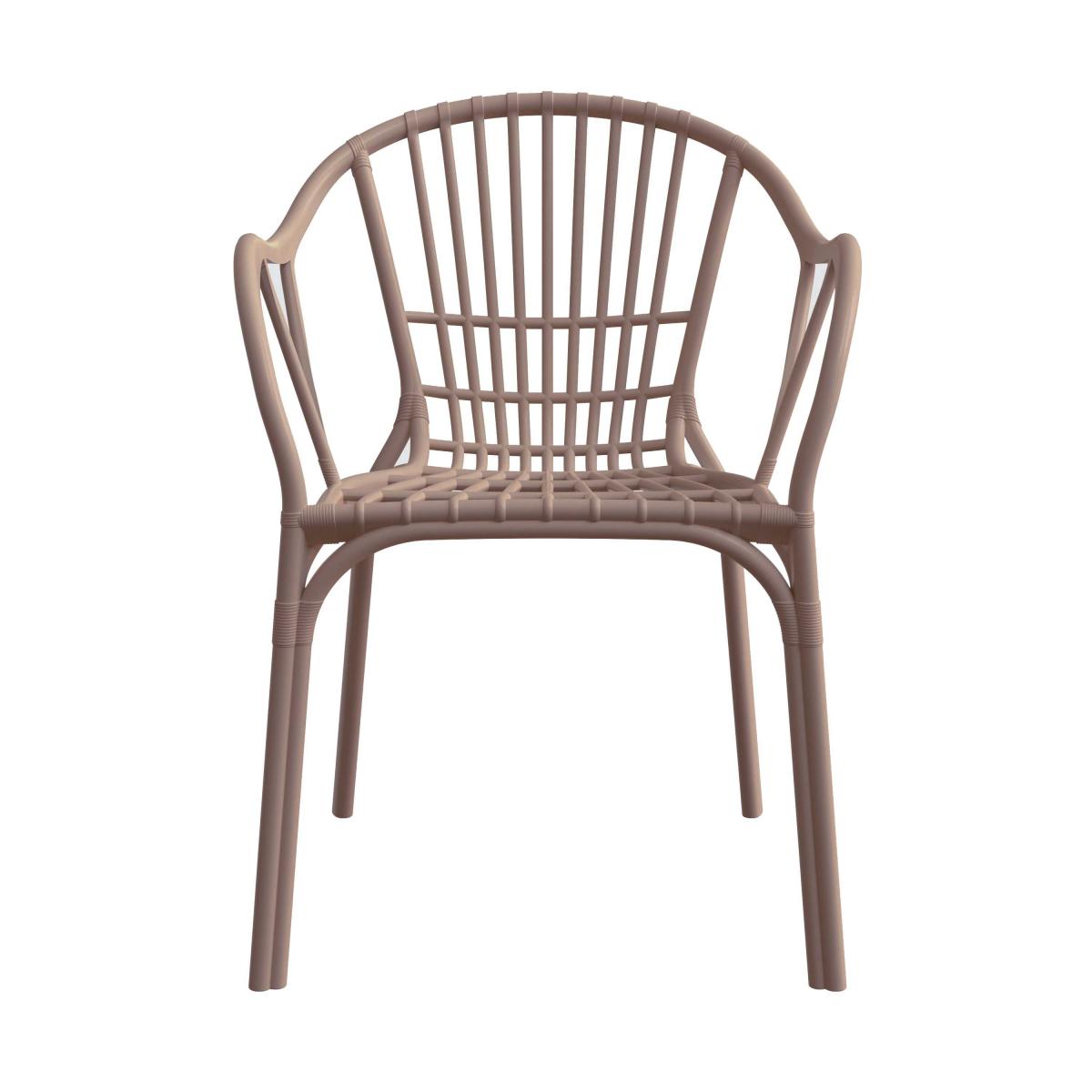 Sillón AMALFI, apilable, polipropileno marrón light