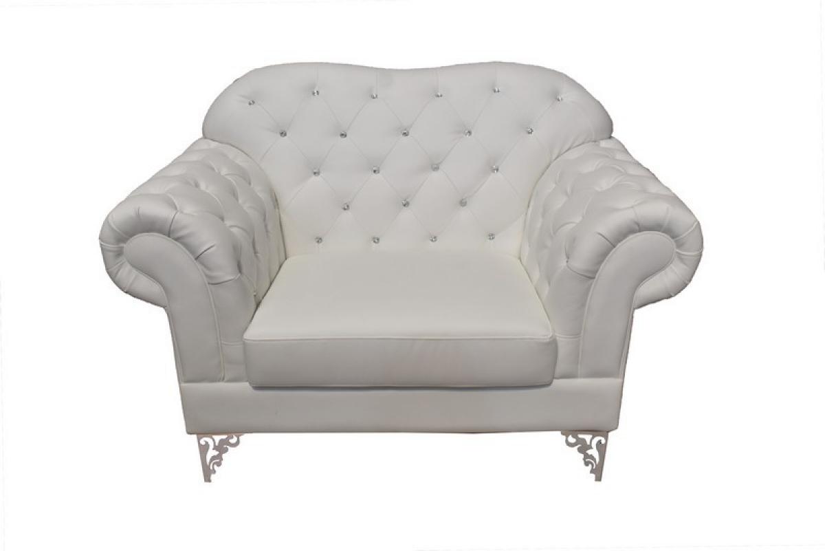 Sillón LOREN, similpiel blanca