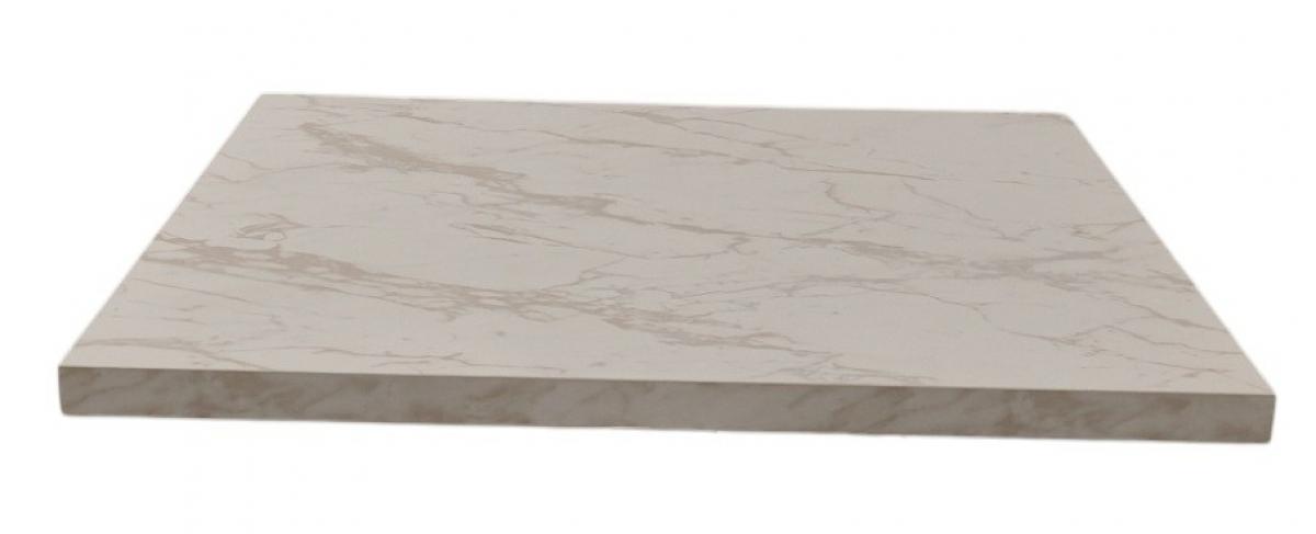 Tablero de melamina 30 mm, MÁRMOL CARRARA, 80 x 80 cms