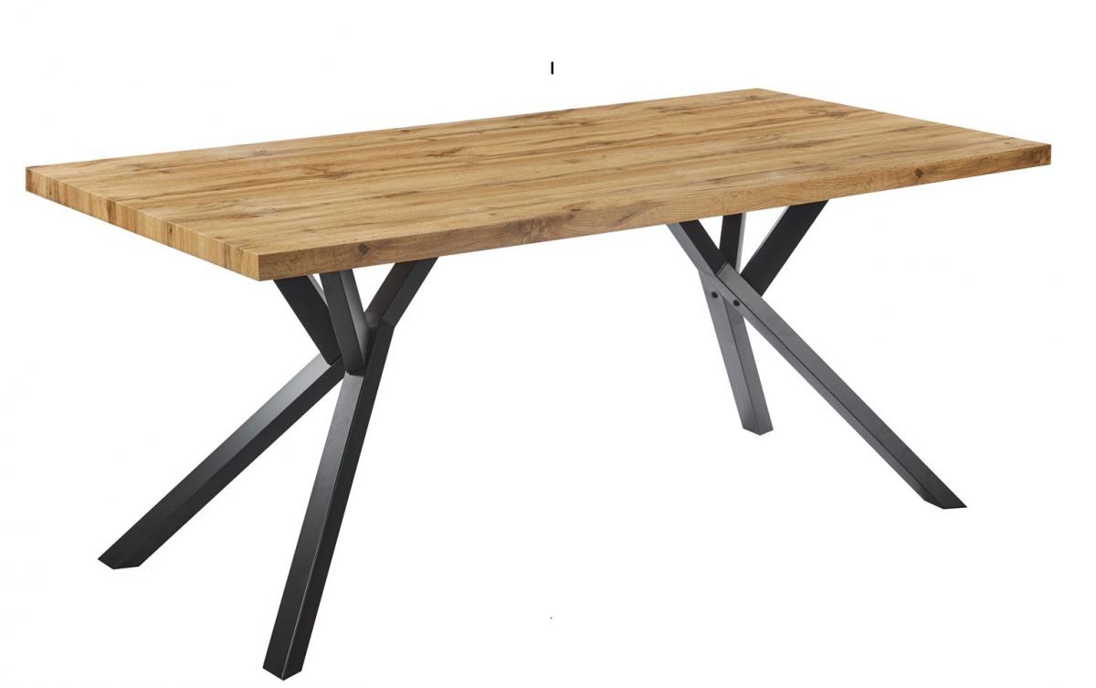 Mesa OLITE 180RT, metal, madera, 180 x 90 cms
