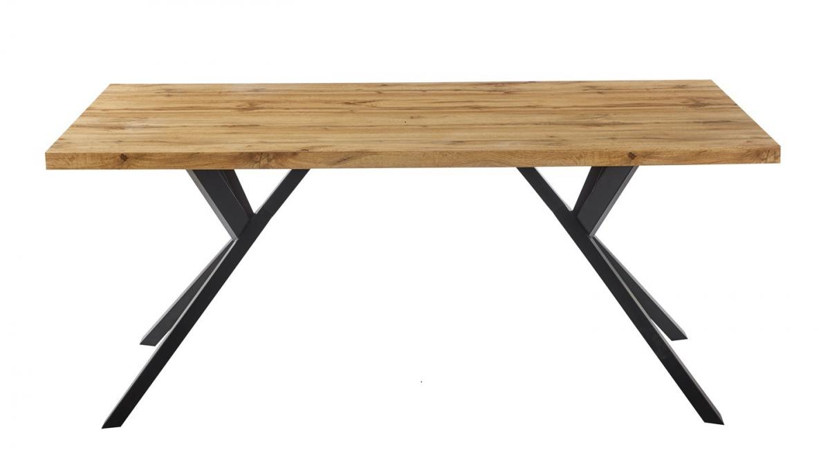 Mesa OLITE 180RT, metal, madera, 180 x 90 cms