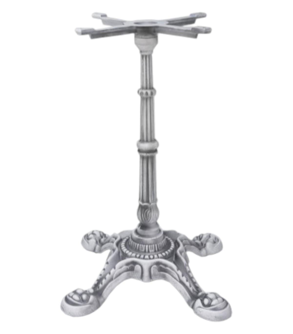Base de mesa LIVRY 72, fundición, 4 pies, acabado vintage, altura 72 cms