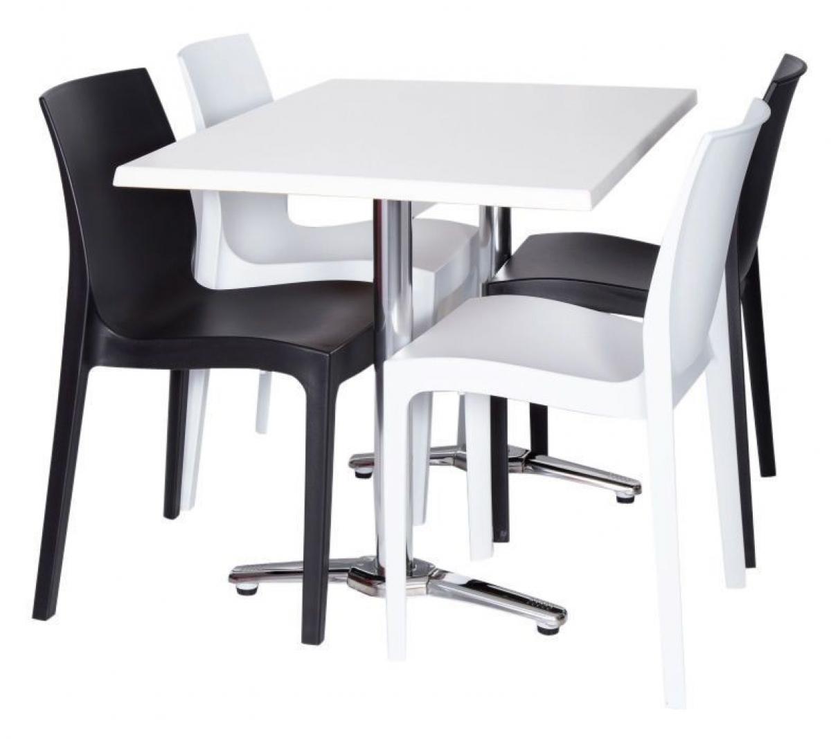 Base de mesa ROMA NEW, rectangular, inoxidable y aluminio