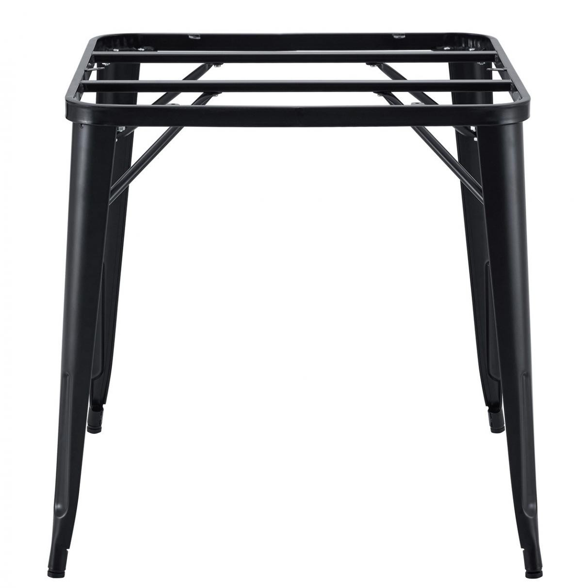 Base de mesa TOL EK, acero, negra, para tapa de 80 x 80 cms