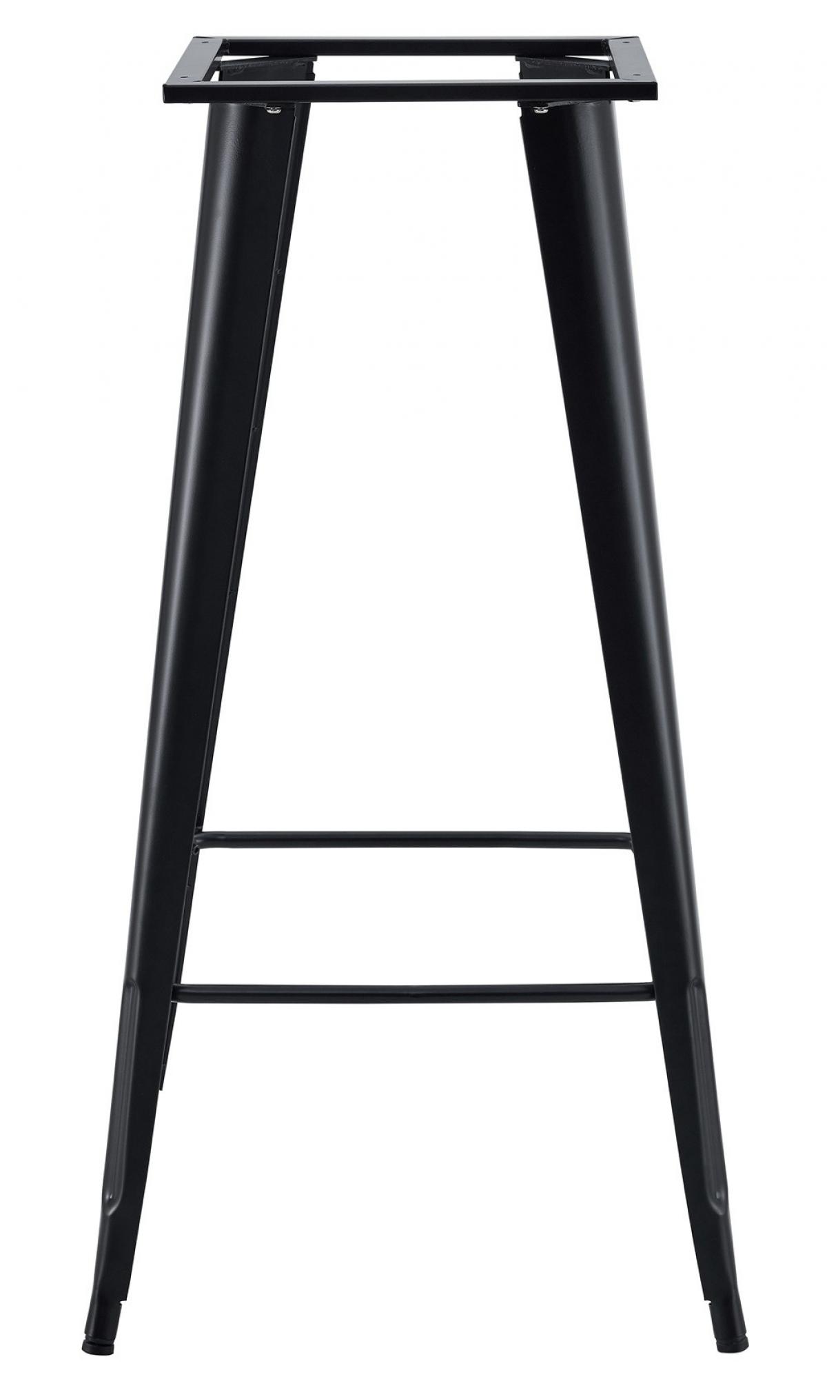Base de mesa TOL EK, alta, acero, negra, para tapa de 60 x 60 cms