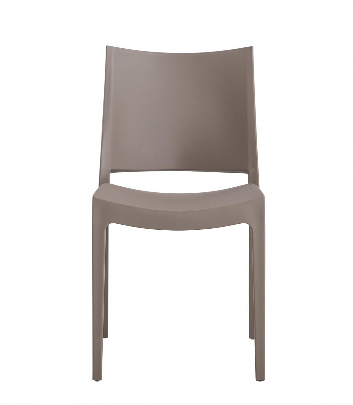 Silla CAPRI, apilable, tratamiento anti UV, polipropileno tórtora