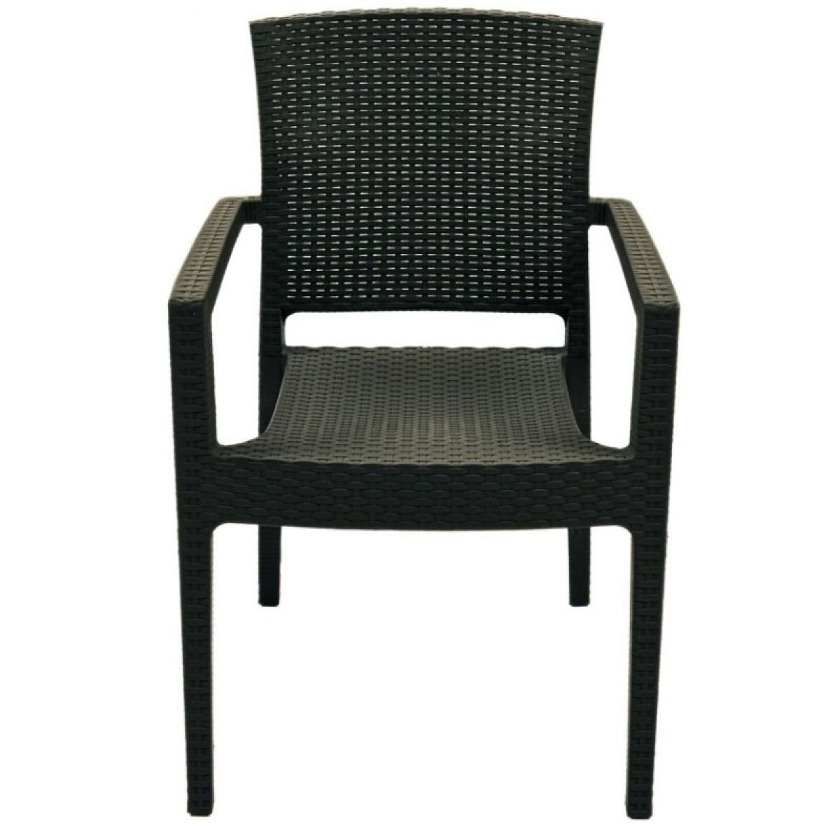 Sillón LARRY, apilable, polipropileno antracita