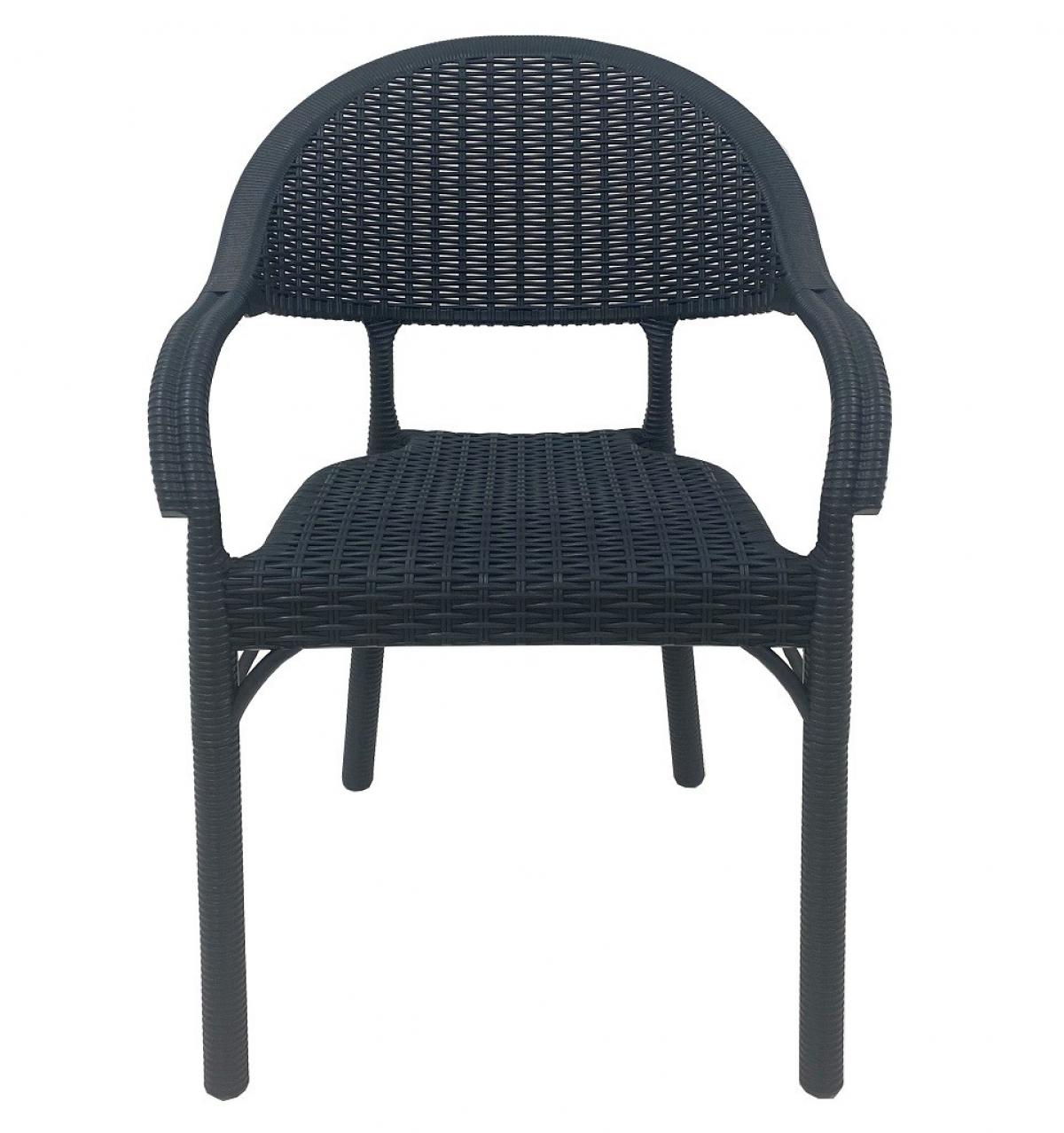 Sillón RICK, apilable, polipropileno antracita