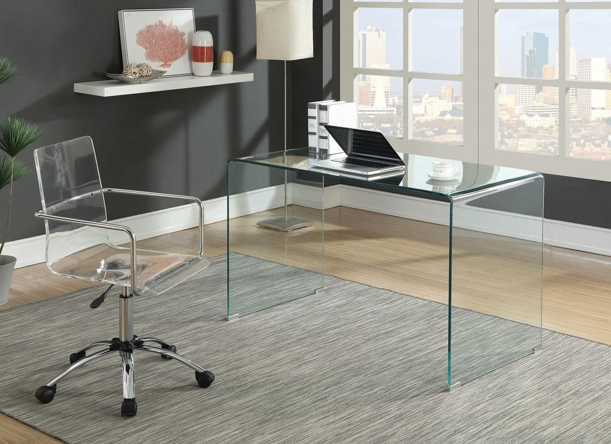 Mesa FRIBURGO, cristal templado transparente, 120 x 60 cms