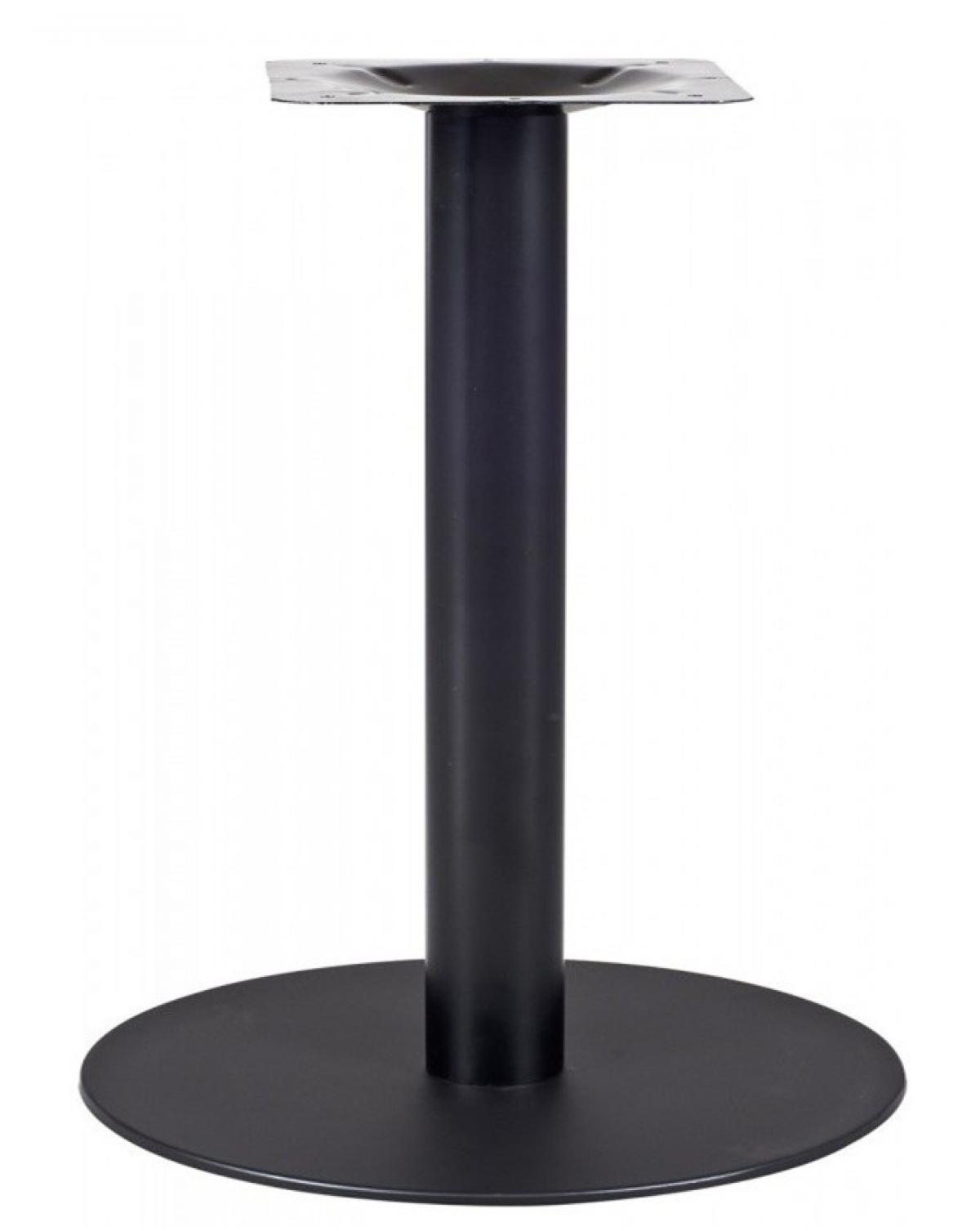 Base de mesa BOMBAY 60, tubo redondo, negra, base de acero de 8 mm. 60 cms de diámetro, altura 72 cms