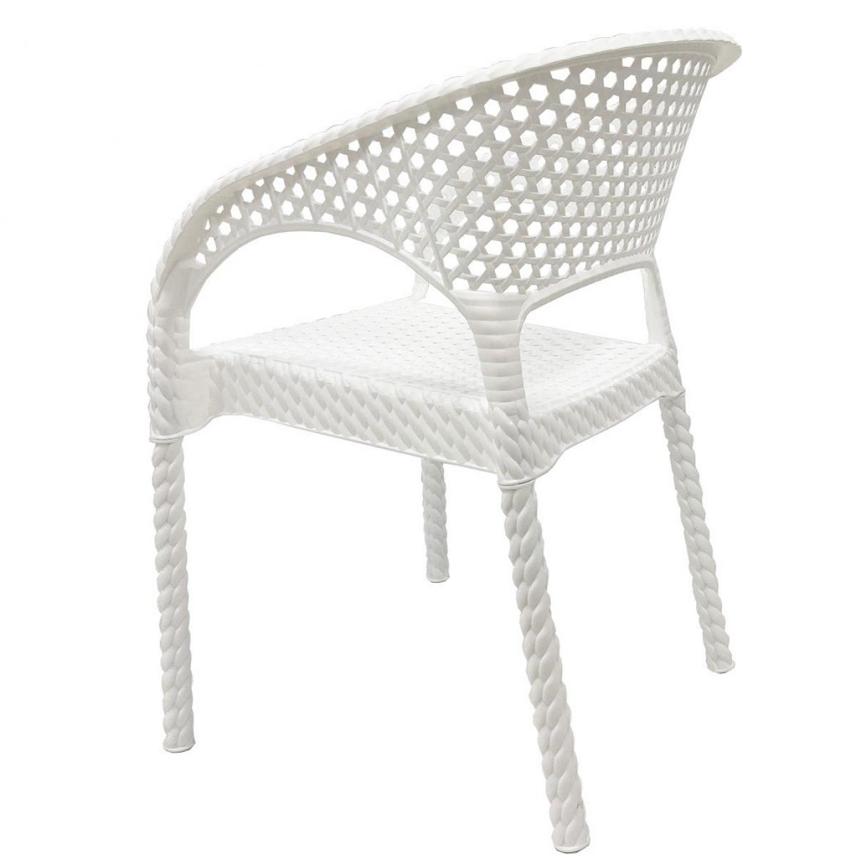 Sillón CALVIN, apilable, polipropileno blanco