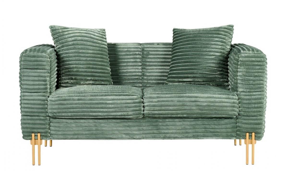 Sofá LARIOS, 2 plazas, tejido corduroy verde claro