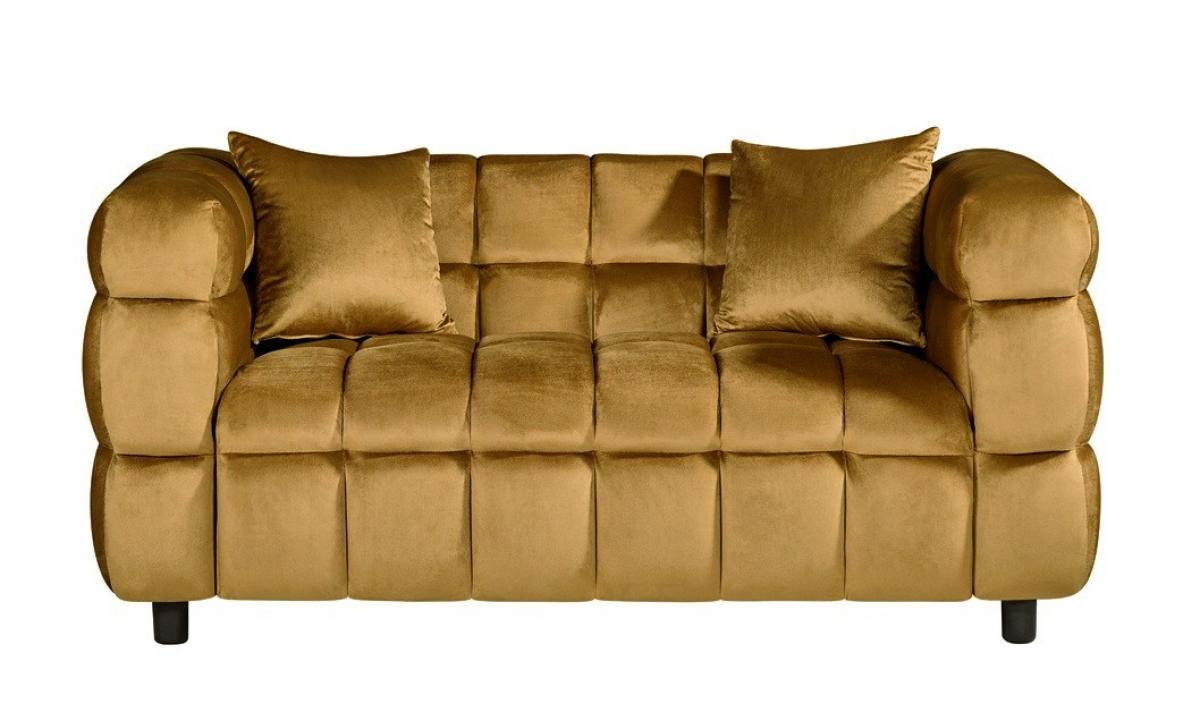Sofá LORING, 2 plazas, tejido velvet camel 34