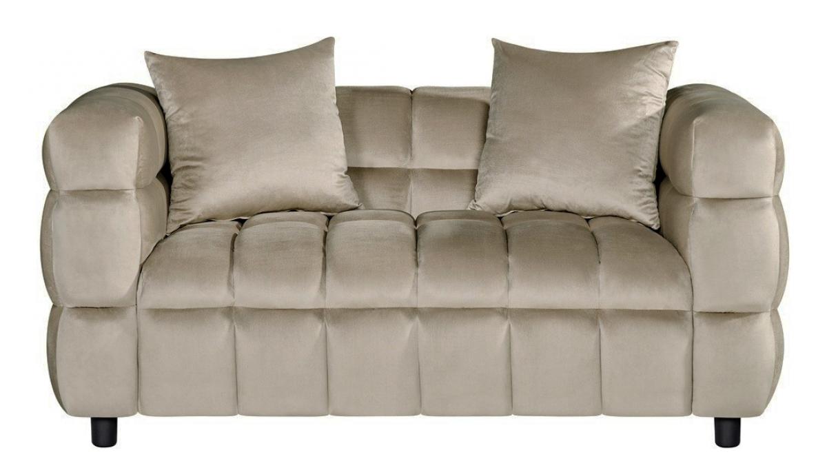 Sofá LORING, 2 plazas, tejido velvet gris claro 25